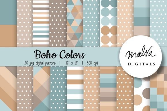 Beach Boho Colors Geometric Patterns: A Versatile Design Resource