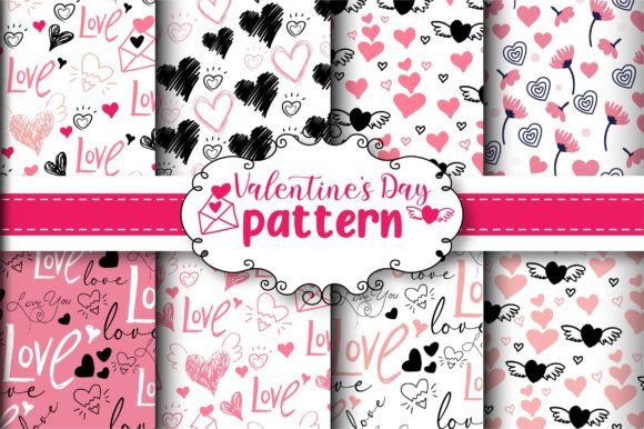Black and Pink Valentines Day Patterns: A Fusion of Elegance and Modernity