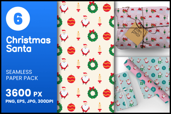 Christmas Santa Seamless Patterns
