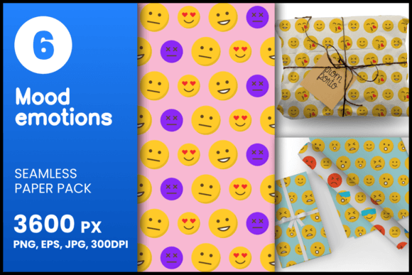 Mood Emotions Seamless Patterns: A Creative Resource for Designers and Enthusiasts