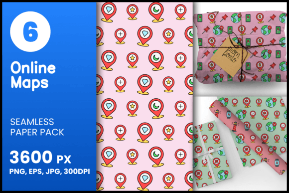 Online Maps Seamless Patterns