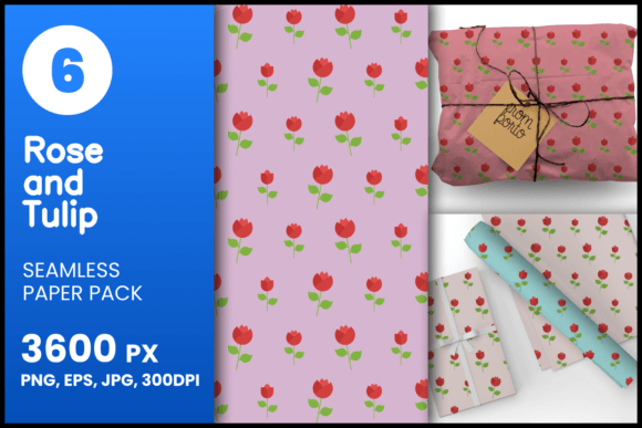 Rose and Tulip Seamless Patterns: A Versatile Design Resource for Creatives