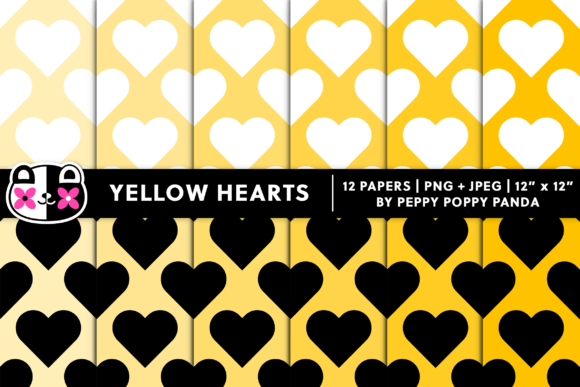Seamless Large Yellow Heart Patterns: A Creative Resource for Designers and Entrepreneurs