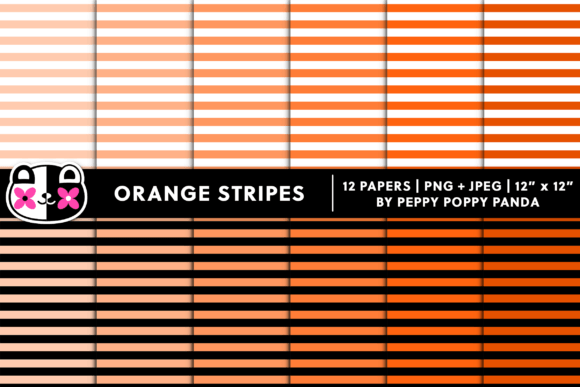 Seamless Orange Stripes Patterns