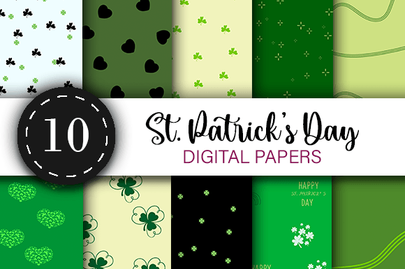 St Patrick’s Day Patterns Green Paper: A Versatile Design Resource for Creative Projects