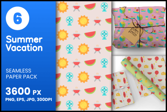 Summer Vacation Seamless Patterns: A Creative Resource for Designers and Enthusiasts