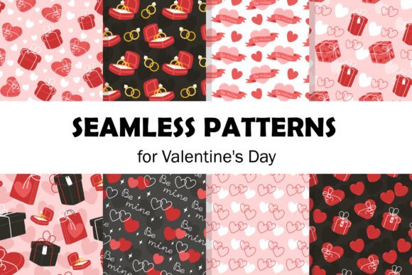 Valentine’s Day - Seamless Patterns and 8 Seamless Patterns
